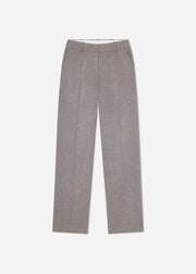 Tailored Straight Pant in Wool Cashmere - Oatmeal - CO Collections